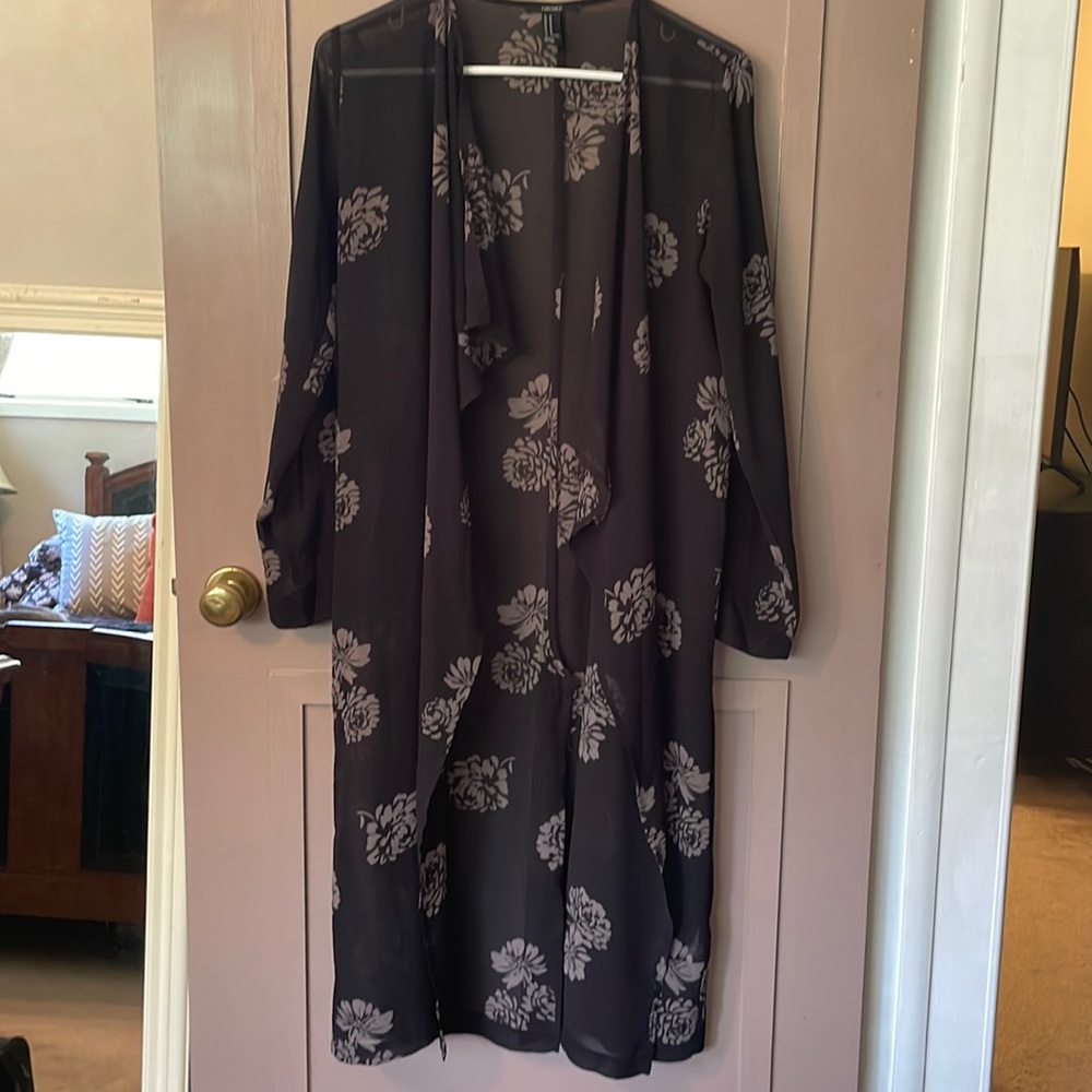 Forever 21 Floral Printed Duster